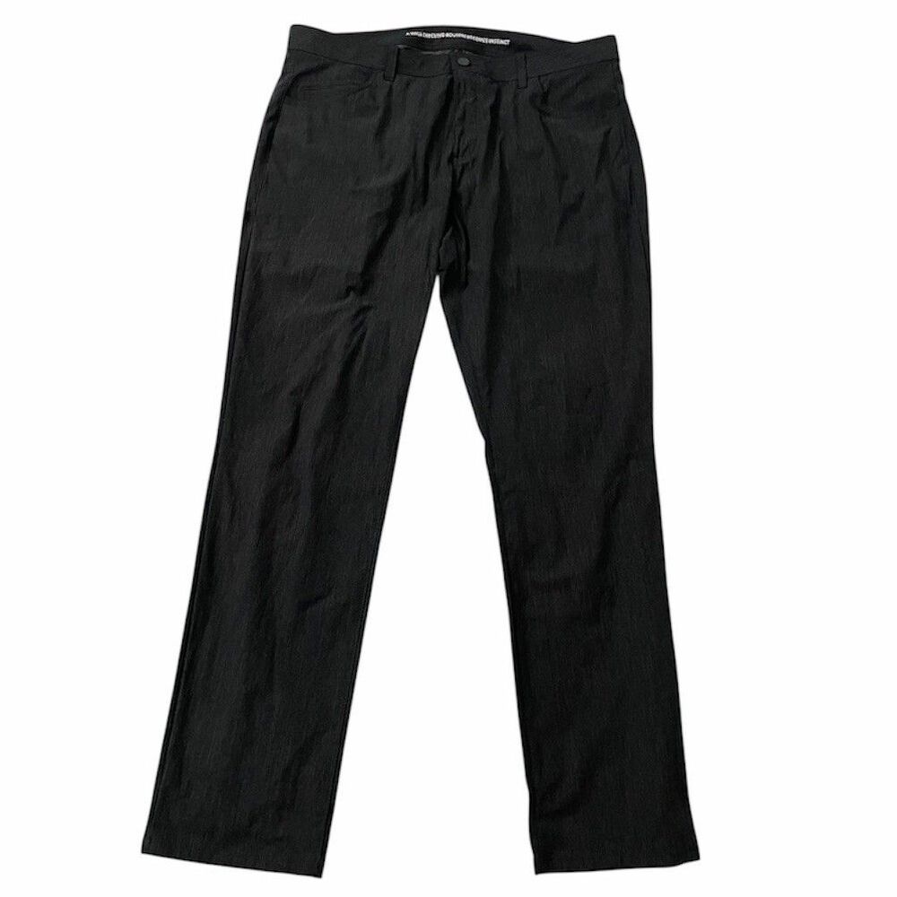 Rhone Pants Mens 40x32 Black Commuter Slim Straight 5-Pocket Performance Stretch